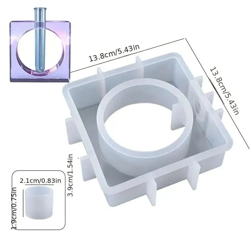 DIY Arched Flower Pot Silicone Mold For Rectangular And Round Pots Hydroponics Vase Making Plaster Resin Casting Molds - Simples Market