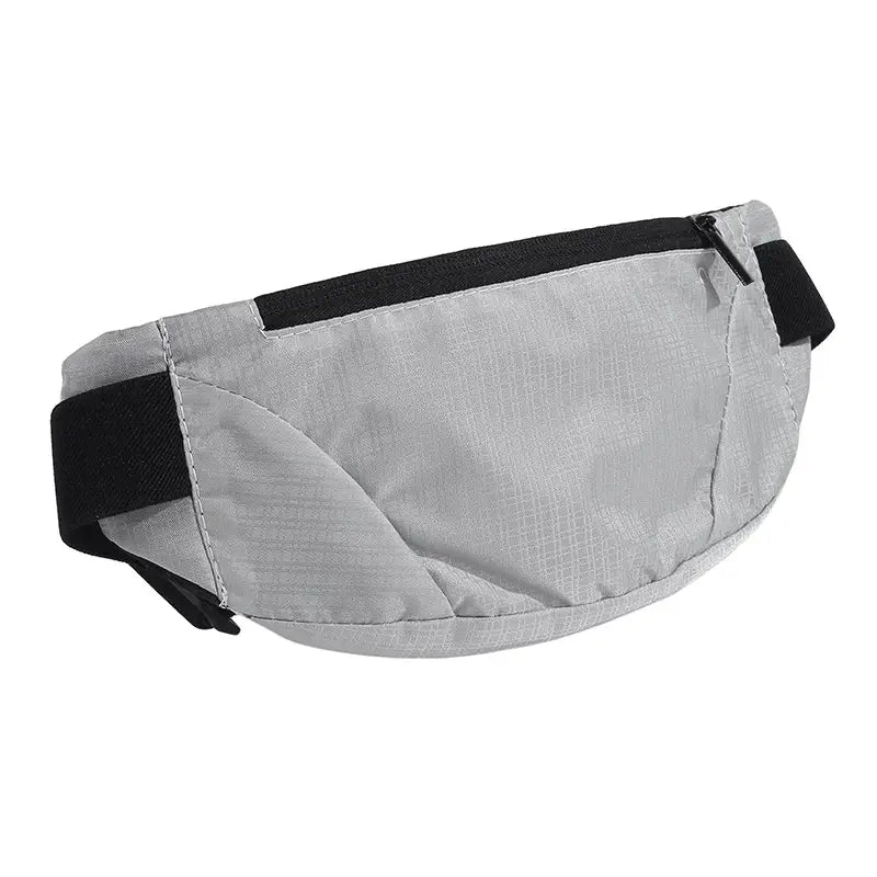 Simples Market grey fanny pack waist bag with zip pocket and adjustable strap