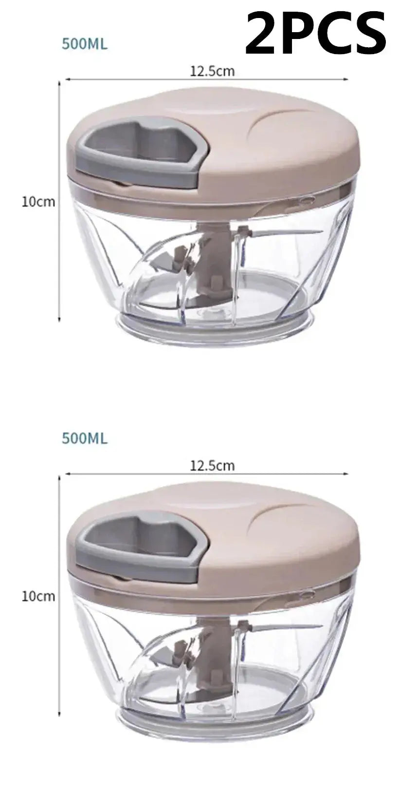 500 To 900ML Garlic Chopper Manual Rotate Vegetable Cutter Chopper Slicer Kitchen Gadget For Garlic And Vegetables