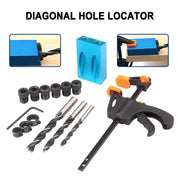 Blue 7 To 15 Piece 15 Degree Inclined Hole Locator For Drill Installation Tool With F Clamp And Three Point