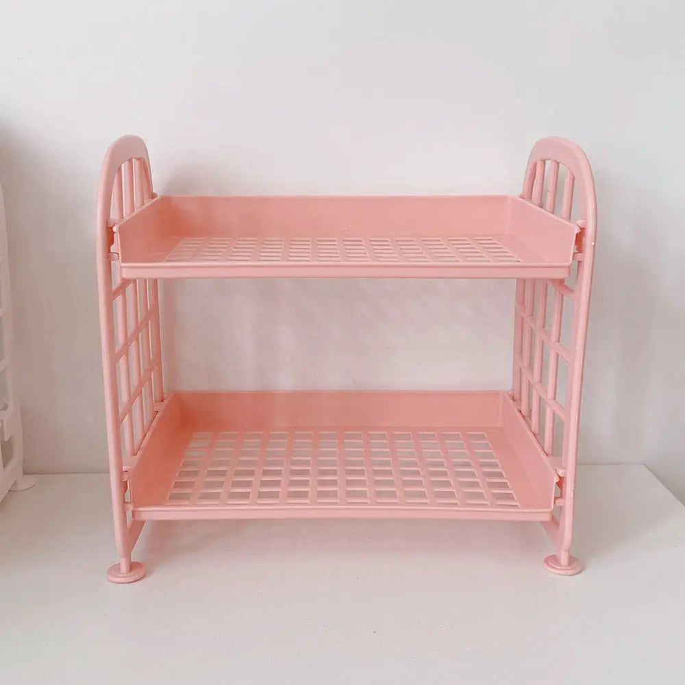 Desktop Stationery Rack and Makeup Organizer Combines Multi Function Plastic Desk Shelf Storage for Office Dorm Vanity