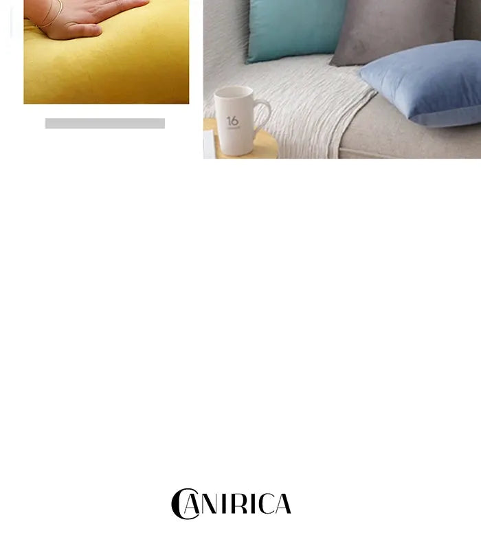 Soft velvet plaid cushion cover 30x50 cm, Simples Market; CANIRICA logo visible