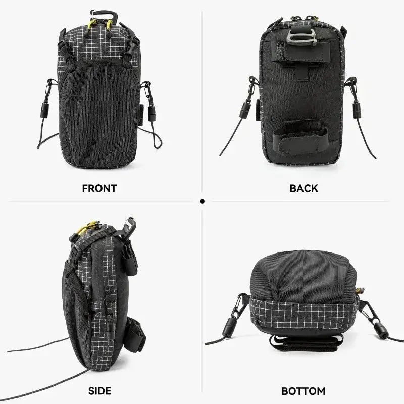 Waterproof Smartphone Pouch And Water Bottle Attachment For Backpack Shoulder Strap Hiking Camping Lightweight