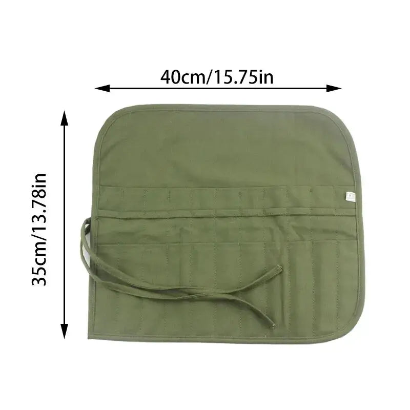 22 Slot Canvas Brush Roll Bag For Watercolor Gouache And Calligraphy Supplies, Roll Up Pen Storage Case