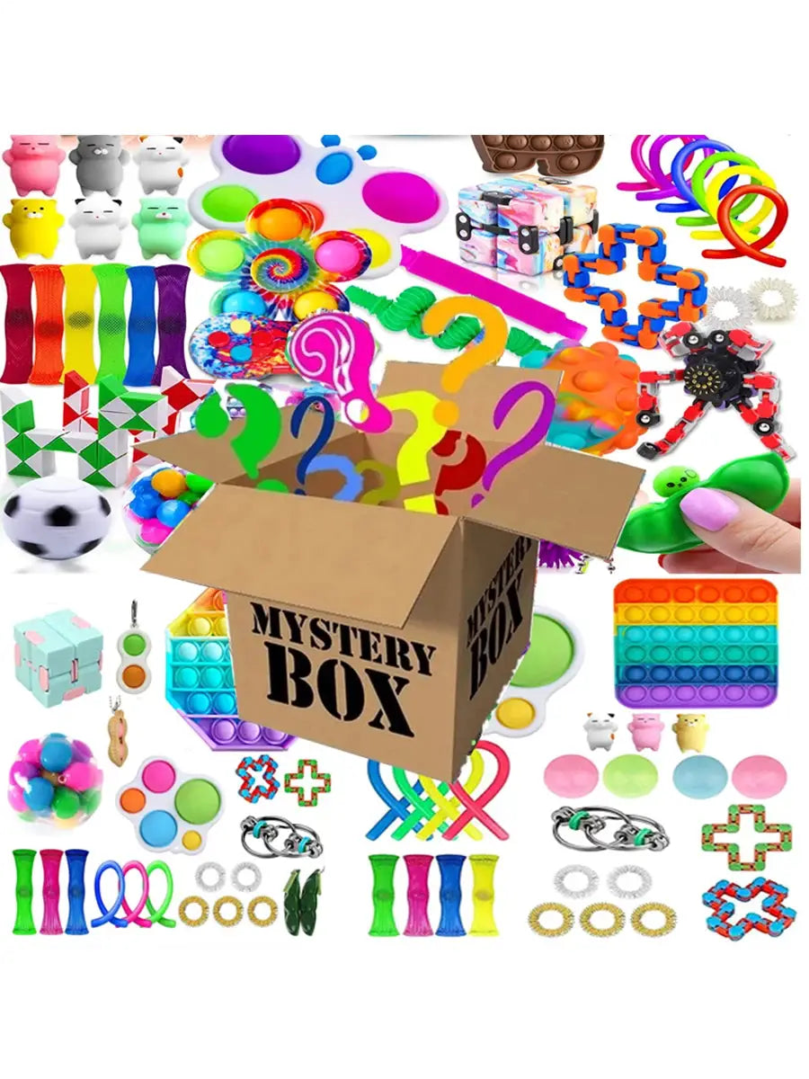 Random Mystery Fidget Toys Bag Pack For Kids Adults Sensory Toys Stress Relievers Autism ADHD Gift Set Spinner Squishy