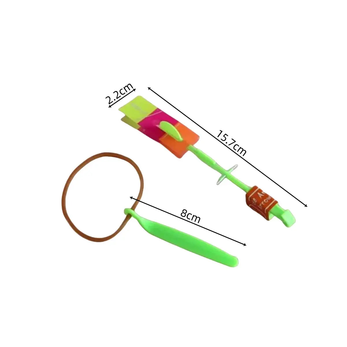 Outdoor LED Slingshot Rocket Helicopter Flying Toy With Glowing Lights For Kids Party Gift