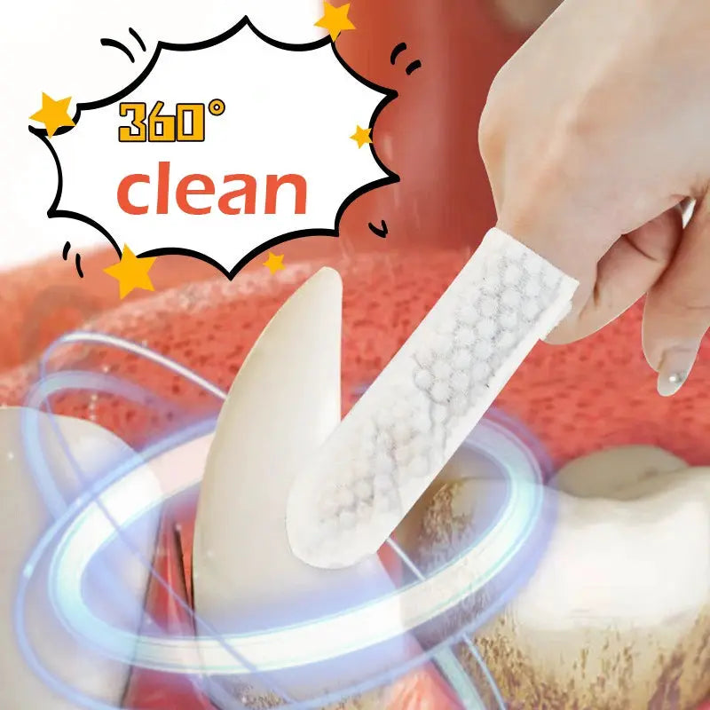 Disposable Finger Toothbrush For Pets With Wet Wipes For Dogs And Cats Oral Cleaning
