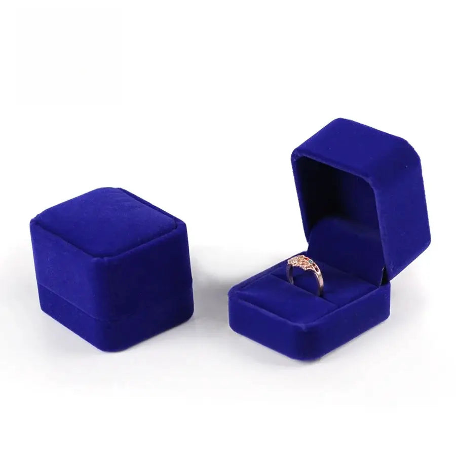 Small Velvet Proposal Ring Box For Engagement Gift Keepsake Case Jewelry Packaging Box For Wedding