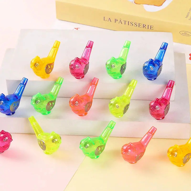 30 Colorful Bird Plastic Water Whistles Noise Makers Toys For Kids Birthday Party Favors Baby Shower Gift Pinata Fillers
