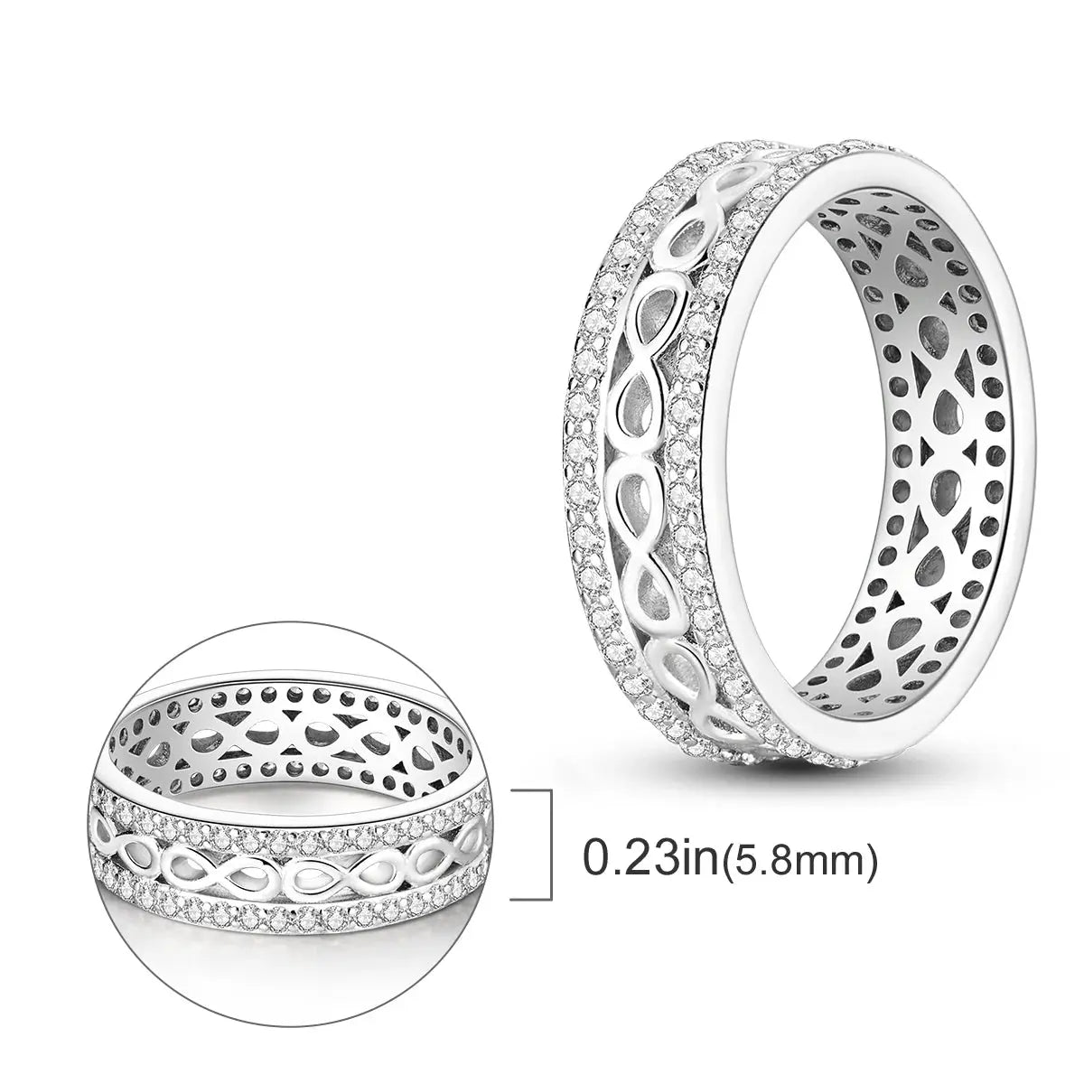 925 Silver Infinite Love Firefly Ring Original Design Zircon Ring For Women High Quality Wedding Jewelry Gift