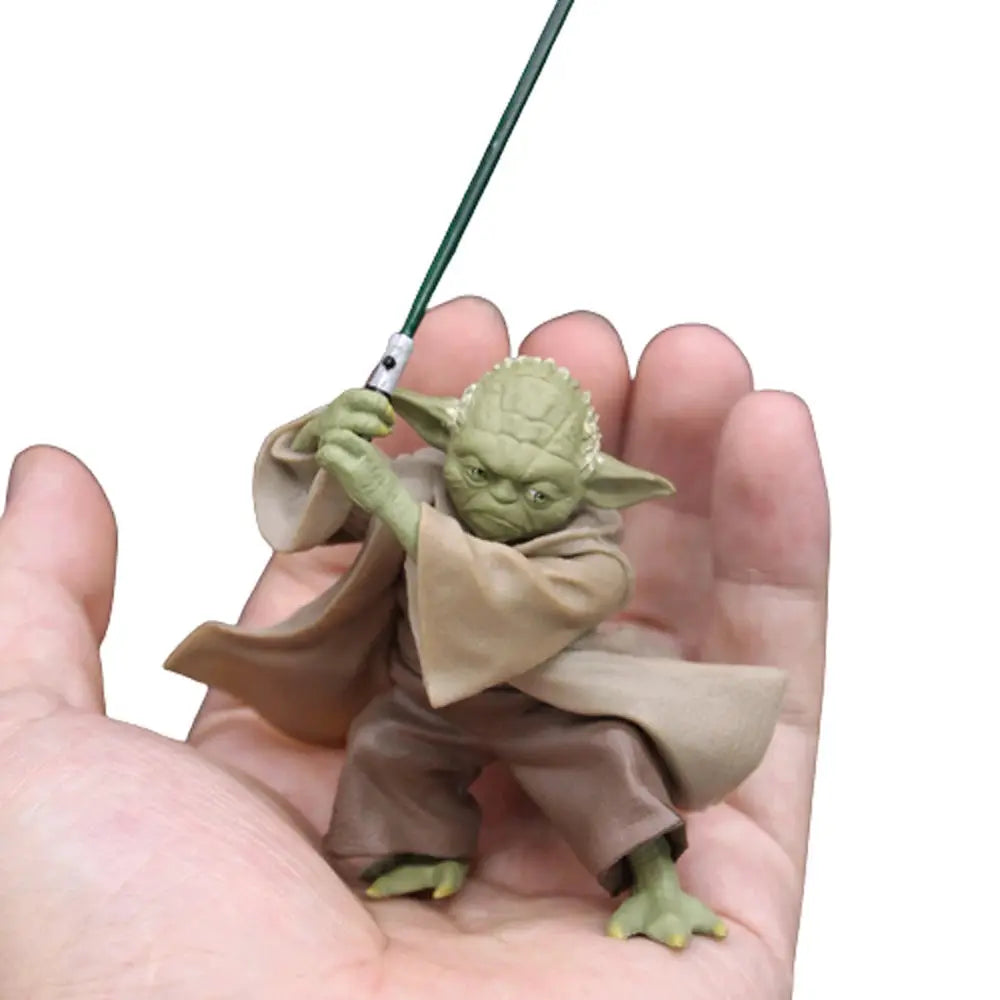 Star Wars Master Yoda Action Figure with Lightsaber Toy Collectible PVC Figure Authentic Poseable