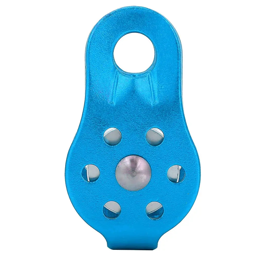 Simples Market blue aluminium alloy single swivel rope pulley block with 26KN rating for 12mm rope