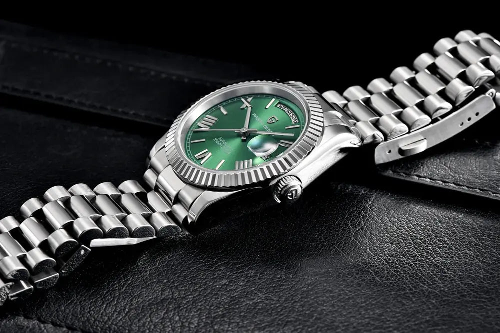 Pagani Design DD36 men's stainless steel automatic watch with green dial
