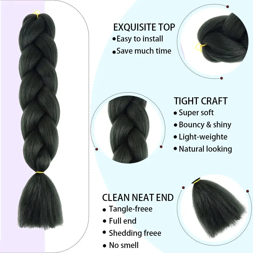 Simples Market 24in DIY jumbo braiding hair Afro Ombre synthetic crochet braid extensions