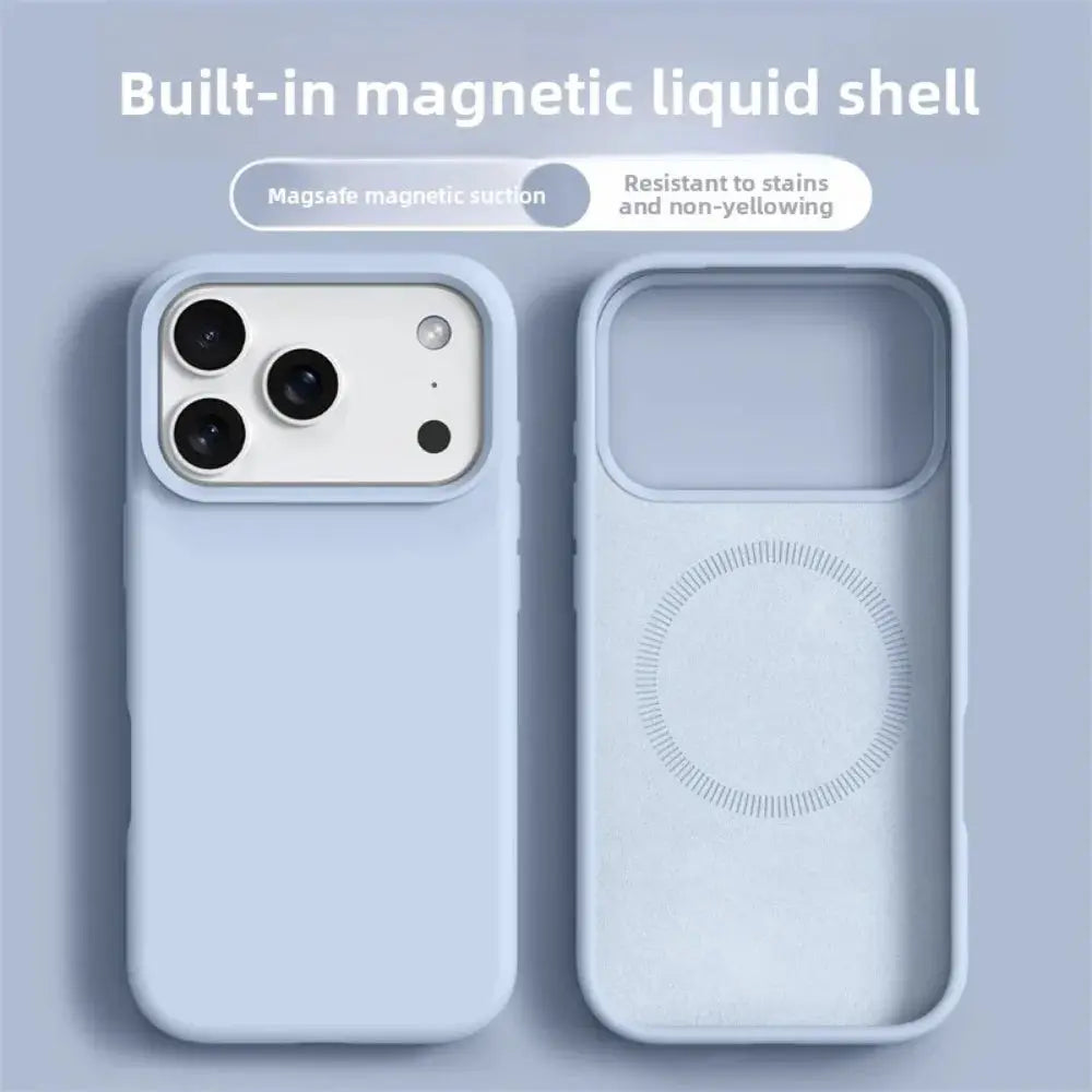 Original Magnetic Liquid Silicone Phone Case For iPhone 17 16 Pro Max And iPhone Air With MagSafe