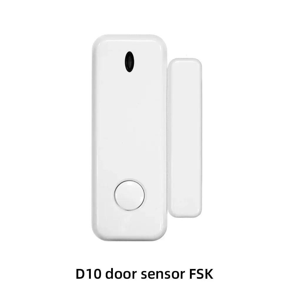 D10 door sensor FSK, white two-piece wireless door contact with magnet