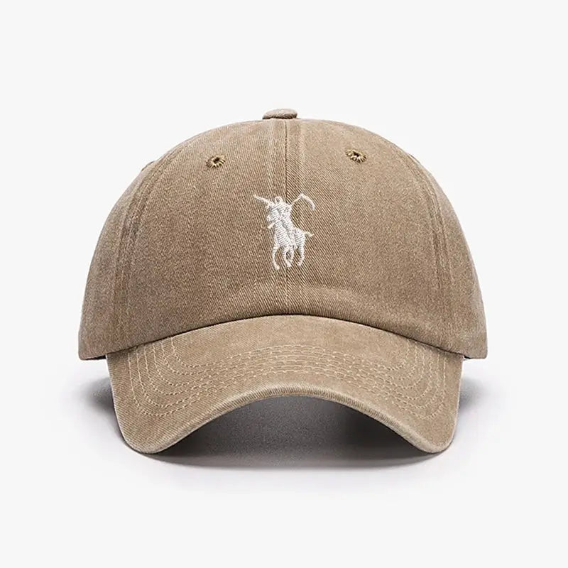 Grim Reaper Embroidered Baseball Cap For Men Women Soft Cotton Washed Adjustable Dad Hat
