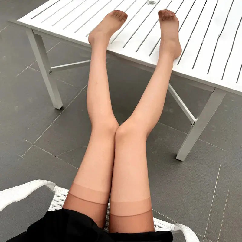 LuxeLace Multi Color See Through Stockings 110cm Nylon Sheer Anti Hook Thigh Stockings For Garter Belt