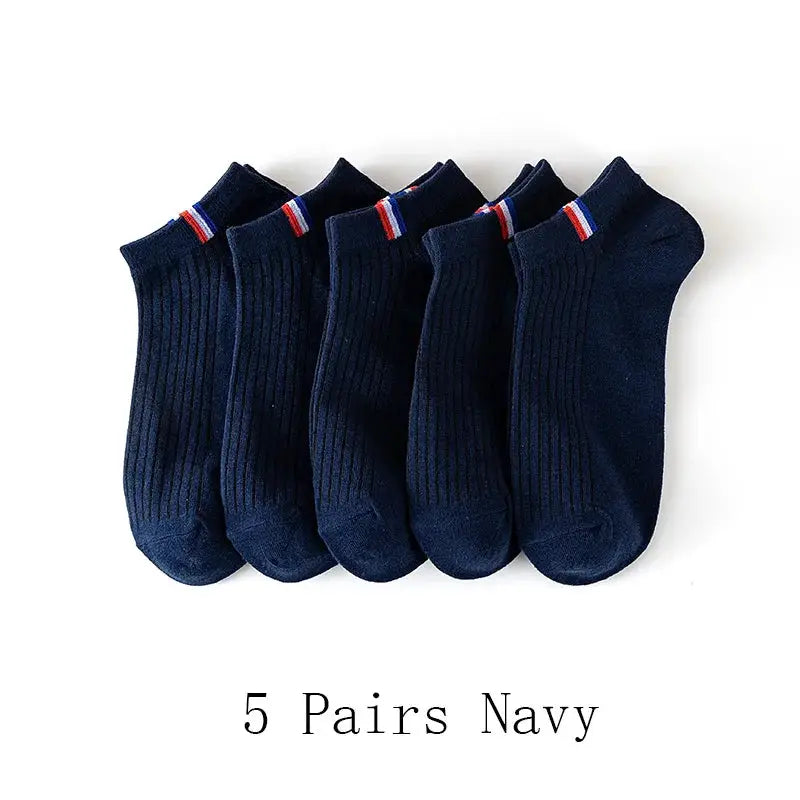Mens Thin Summer Boat Socks Pack Of 5 10 20 Pairs Breathable Sweat Absorbing Casual Plain Color