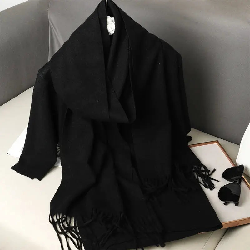 Brand 62 Womens Long Cashmere Blend Winter Scarf Hijab Shawl Wrap For Outdoor Warmth