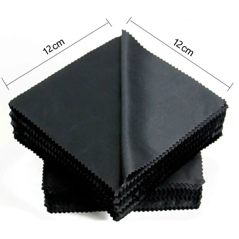 Black Microfiber Cleaning Cloths 13x13 cm For Glasses Sunglasses Eyewear Lens Cleaning Bulk Pack 1 20 100 300 Pcs