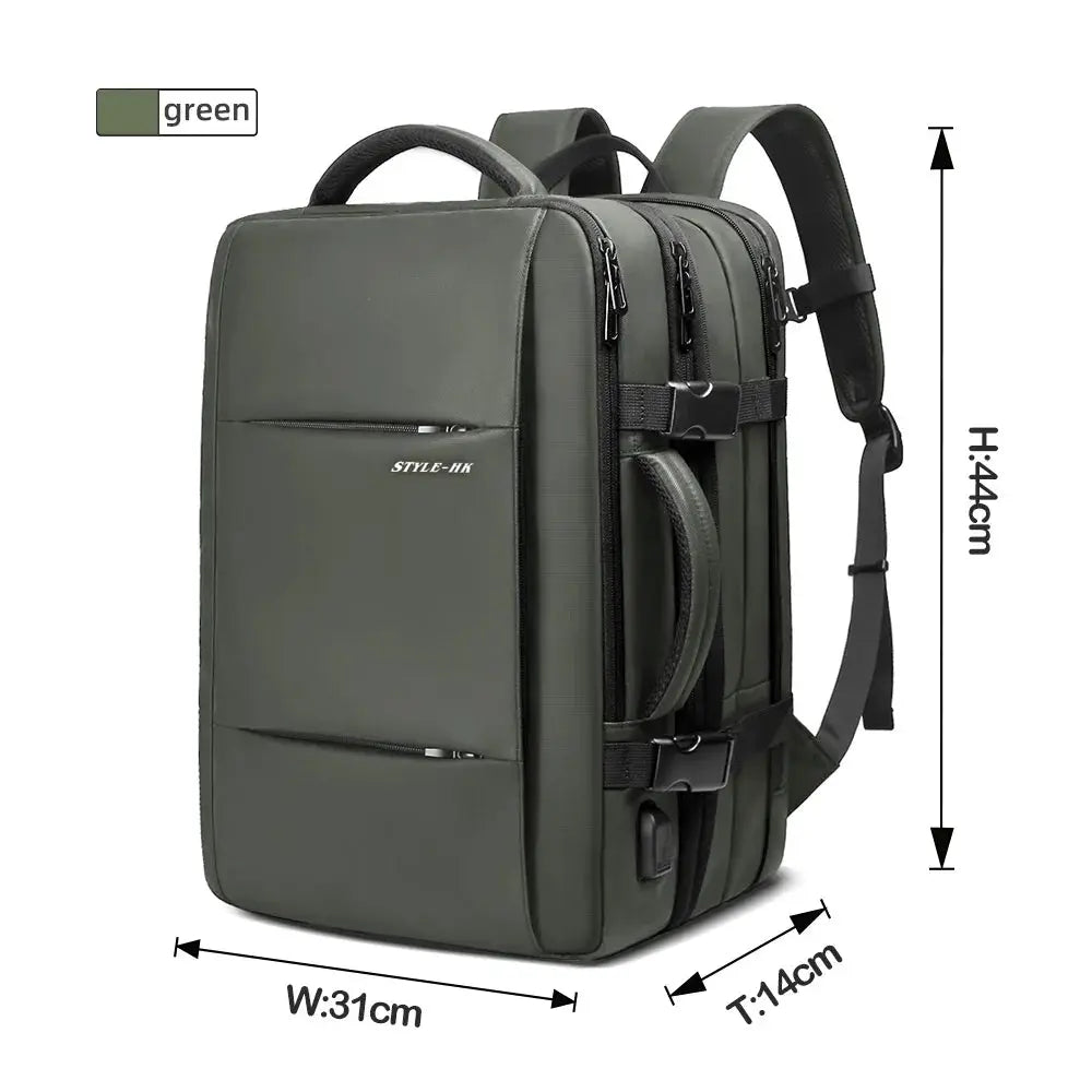 Heroic Knight Travel Backpack Men Business Backpack School Expandable USB Bag Large Capacity 15.6 Laptop Waterproof Backpack Bag - Simples Market