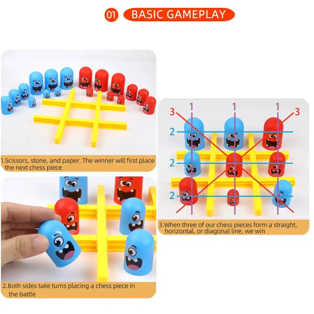 Tic Tac Toe Board Game For Kids And Adults Interactive Multiplayer Party Toy Family Friendly