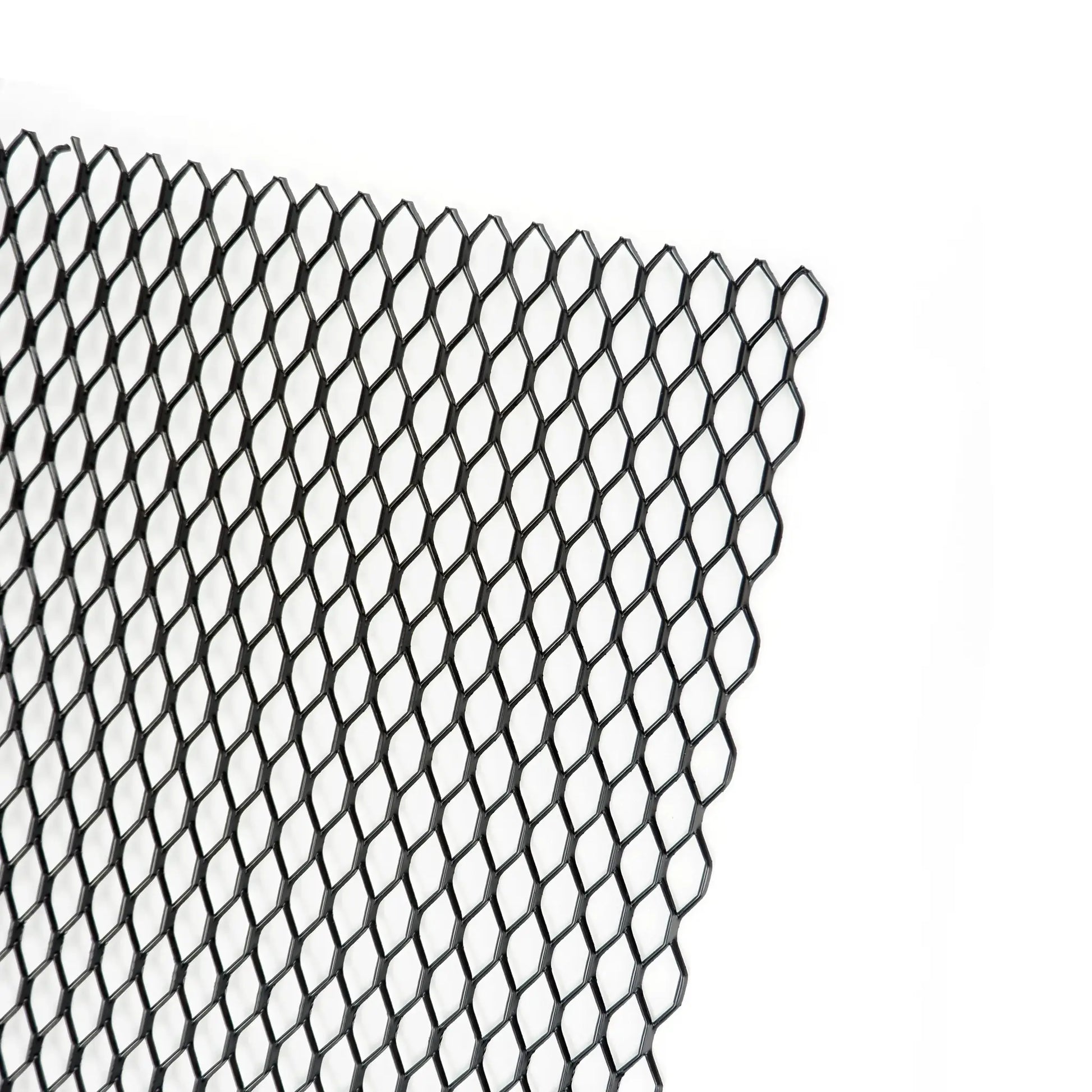 Aluminium bumper grille mesh for cars; black with hexagonal pattern, by Simples Market