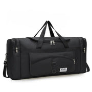 Oversized handbag Simples Market black with multiple compartments and top handles