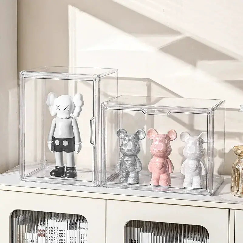 Transparent Storage Box Organizer for Books CDs Albums and Magazines Desktop Display Cabinet Dustproof