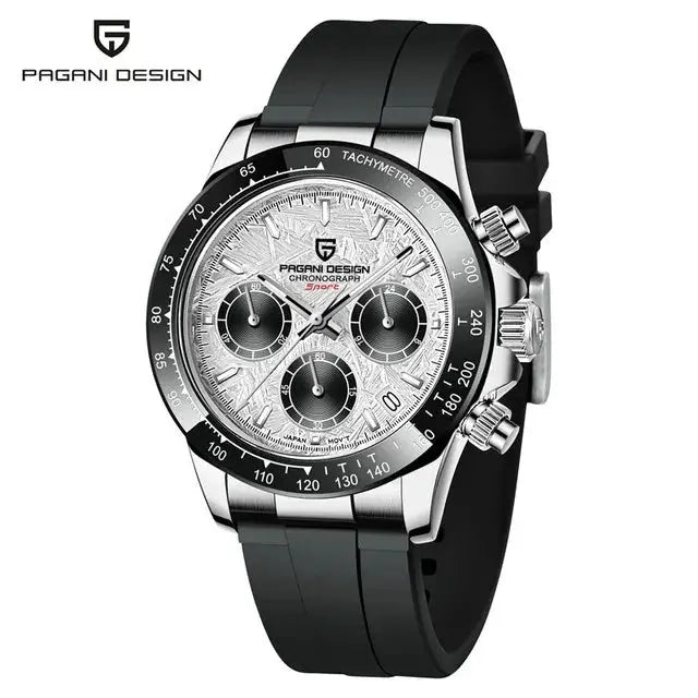 PAGANI DESIGN 40mm New V2 Mens Quartz Watch With Sapphire Crystal Retro Chronograph Stainless Steel Waterproof Wristwatch