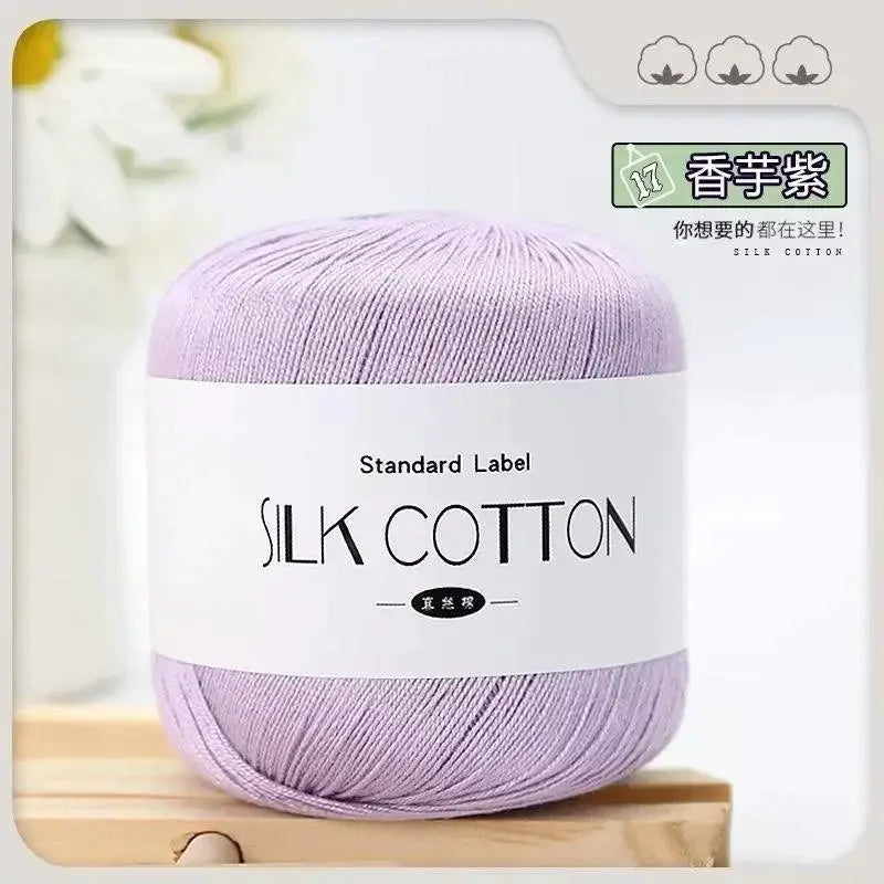 50g Silk Lace Cotton Milk Crochet Yarn For Baby Hand Knitting Warm Soft Thread Cross Stitch Supplies
