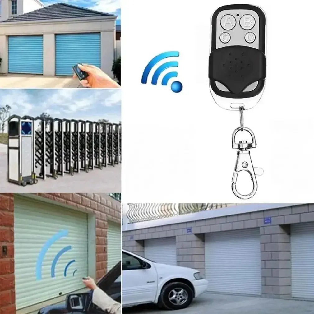 Simples Market universal black 4-button garage door remote 433MHz with rolling code learning, on keychain