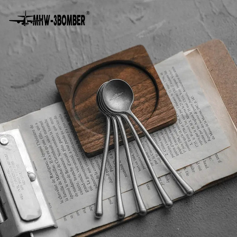 MHW Three Bomber Stainless Steel Coffee Stirring Spoon Exquisite Portable Barista Tool For Home Use