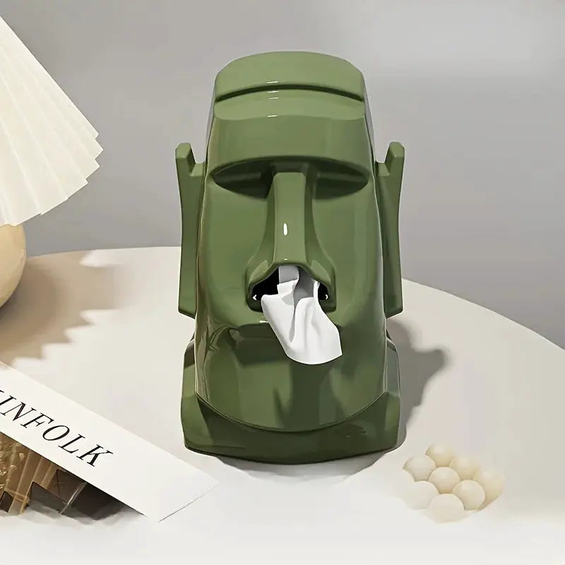 Creative Stone Figure Tissue Box Decorative Modern Paper Towel Holder for Living Room and Bedroom