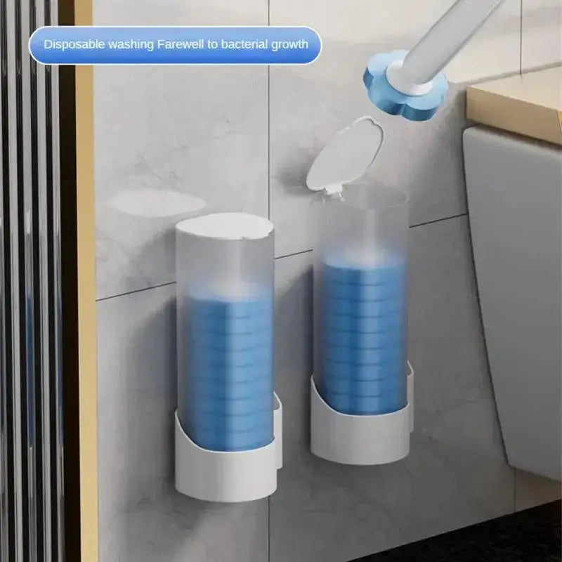 EcoClean Disposable Wall Mounted Toilet Brush With Hygienic Fast Dry Hollow Design Odor Prevention