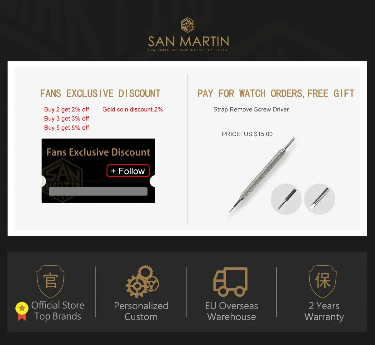 San Martin 40mm Water Ghost Diver watch for men, luxury automatic mechanical, sapphire, 200m water resistant