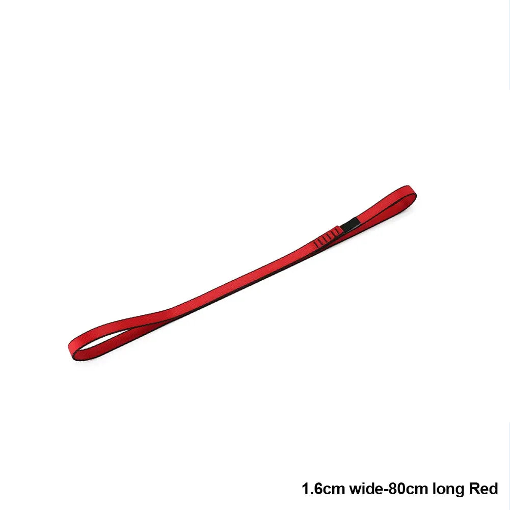 Simples Market climbing sling runner, red 1.6 cm wide, 80 cm long, 22 kN webbing