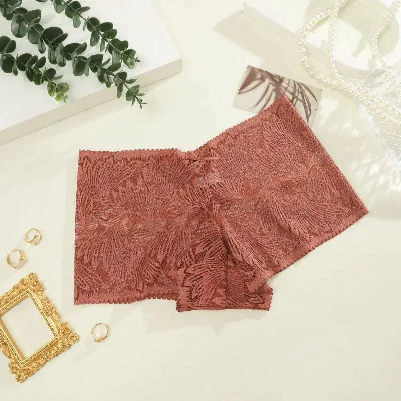 Women's lace briefs, 2-pack dusty rose, low-rise breathable underwear