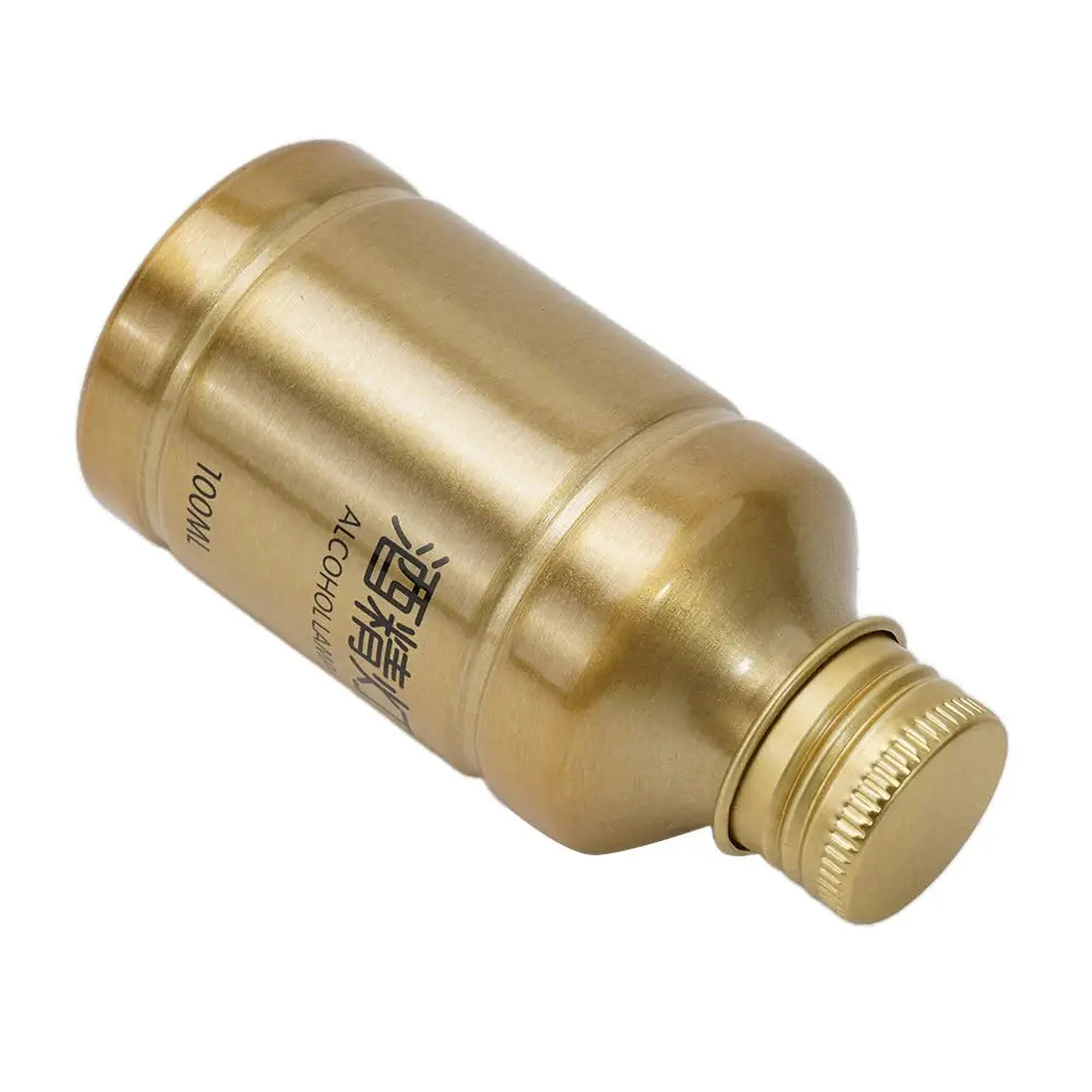 Simples Market 100ml aluminum alloy alcohol lamp fuel bottle, portable gold-colored container