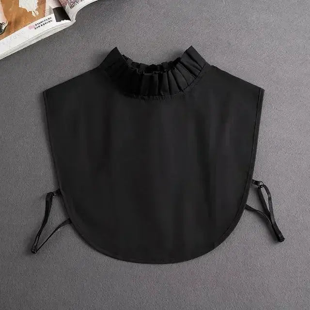 Detachable White Faux Collar With Front Tie For Women And Girls Vintage Lace Blouse Collar