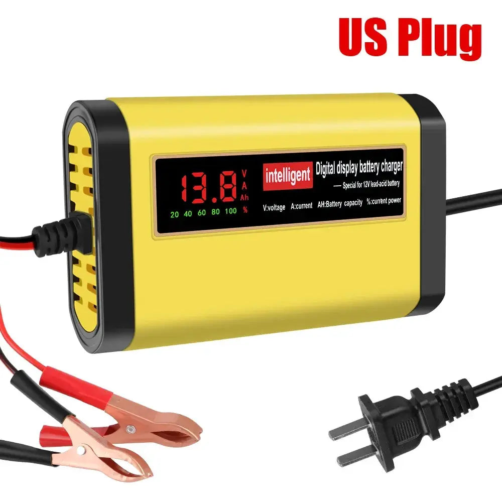VoltEdge 3 Stage 12V Lead Acid AGM GEL Battery Charger For Cars Intelligent Digital Control Safe Stable Charging