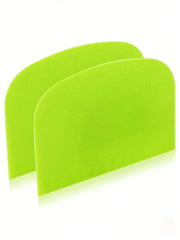 Two Piece Dough Scrapers Set Food Safe Plastic Flexible Bench Scrapers for Bread Dough Pastry Multipurpose