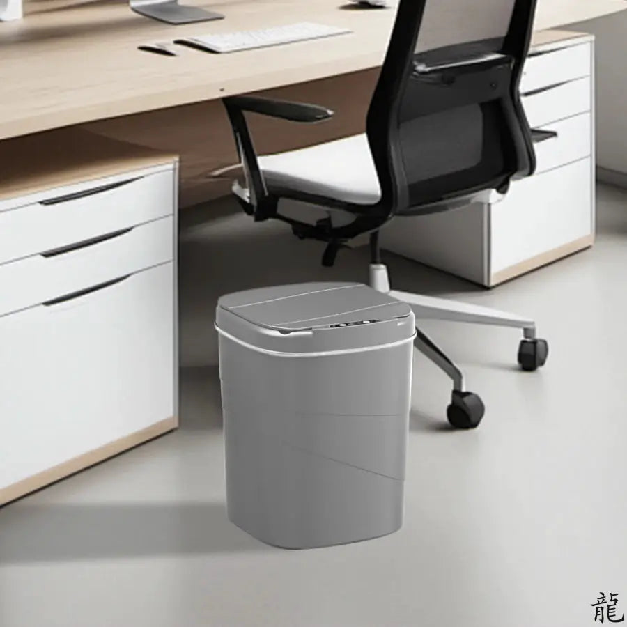 Smart sensor touchless trash can, gray, battery-powered, Simples Market for office and home use