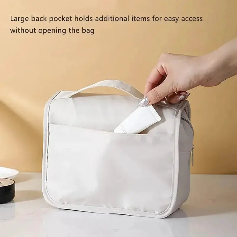 VoyagePro Waterproof Travel Makeup Bag Hanging Toiletries Organizer With Multiple Compartments For Easy Packing