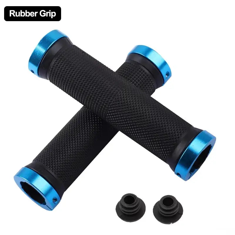 Bicycle Handlebar Grips Rubber Bilateral Lock Non Slip For BMX MTB Mountain Bikes Cycling Accessories