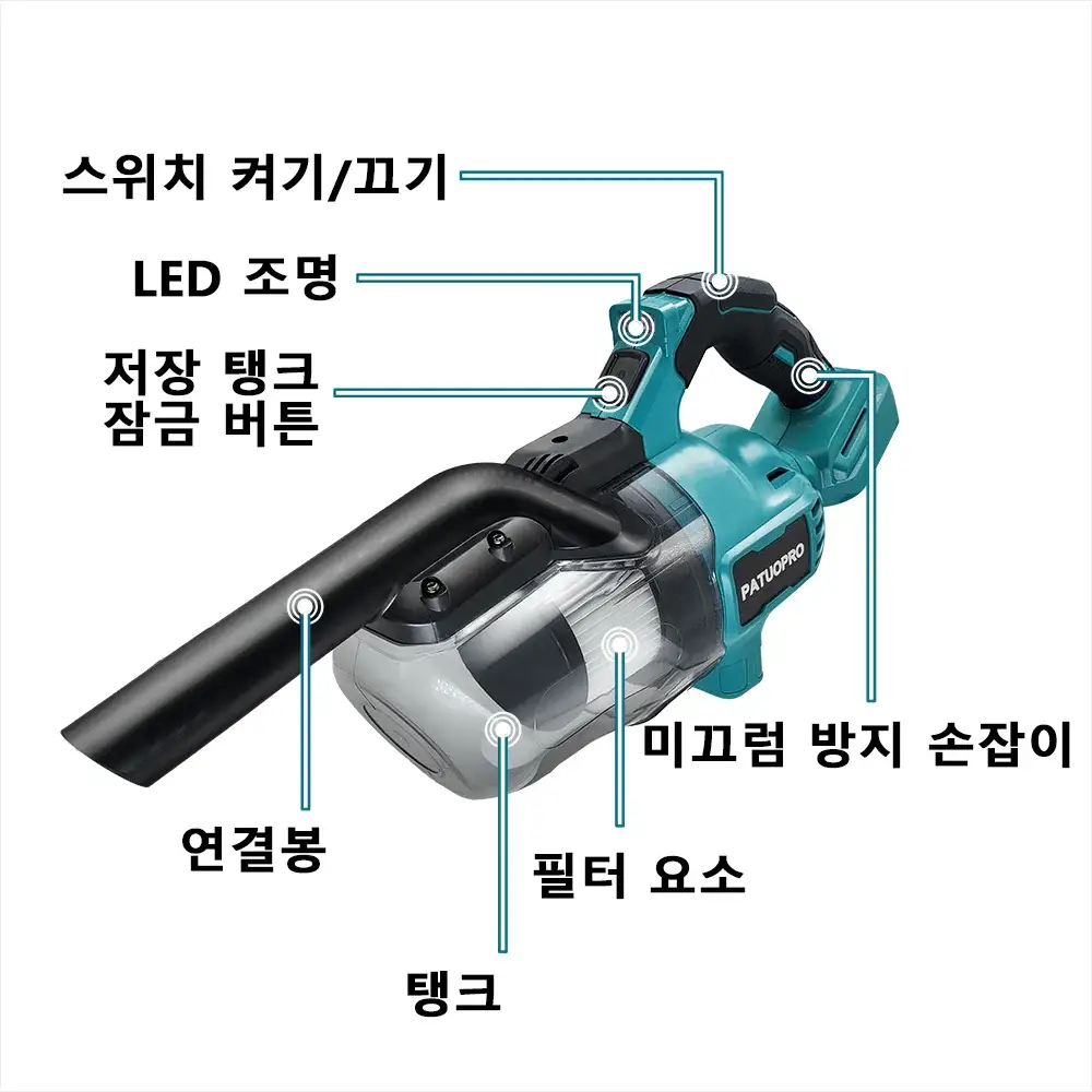 Cordless Handheld Vacuum Cleaner for Makita 18V Battery Portable Cleaning on Hard Floors Carpets Cars and Pet Hair