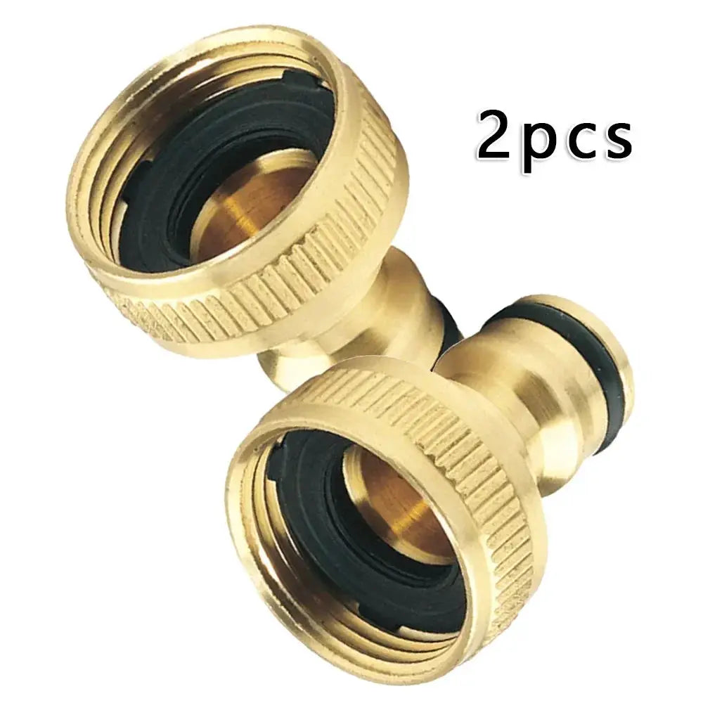 Two Piece Garden Faucet Adapter Three Quarter To One Half Inch Quick Connect Hose Tap Fittings For Outdoor Irrigation