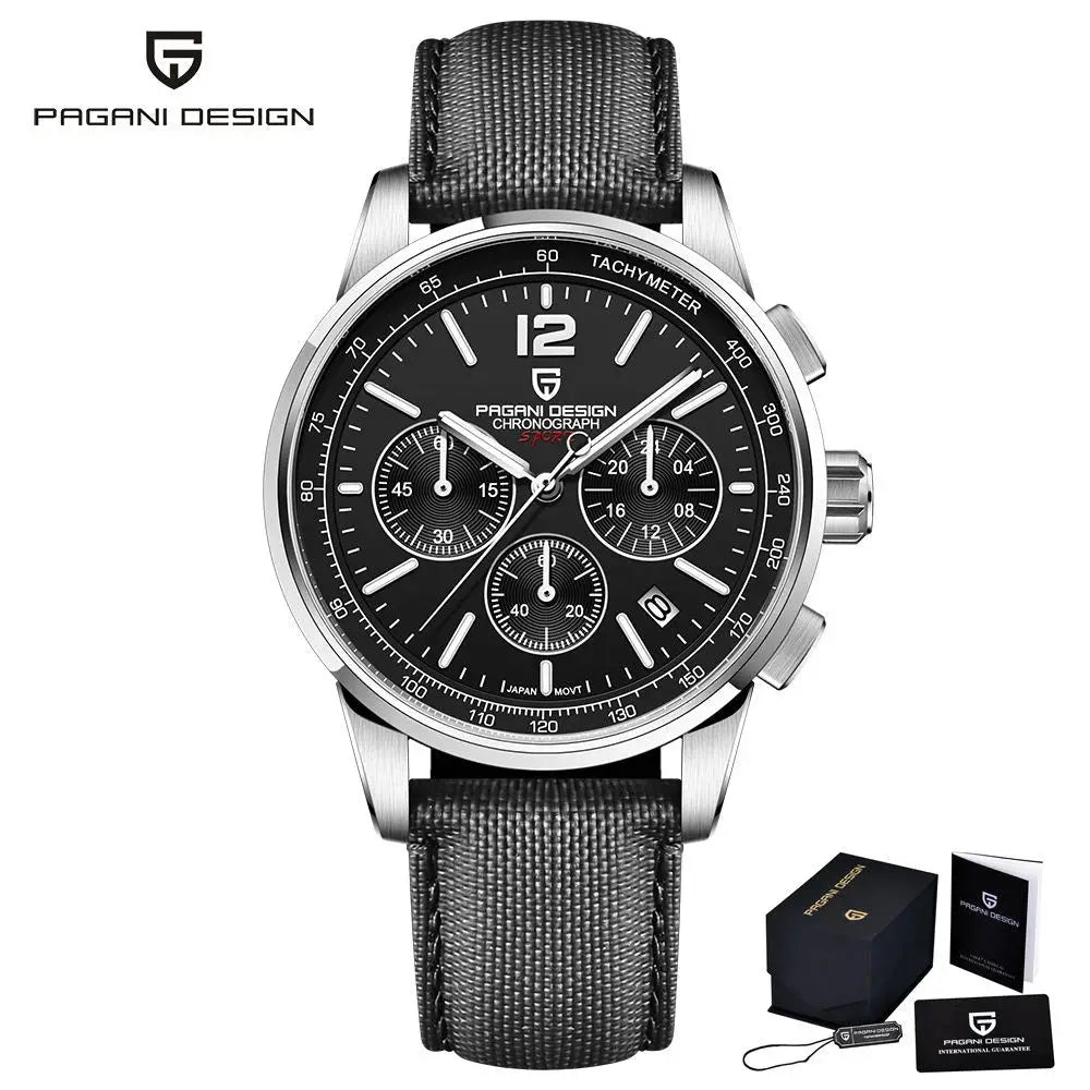Pagani Design 2026 New Luxury Fashion Casual Men Quartz Watches VK63 100M Water Resistant Sapphire Glass Stainless Steel