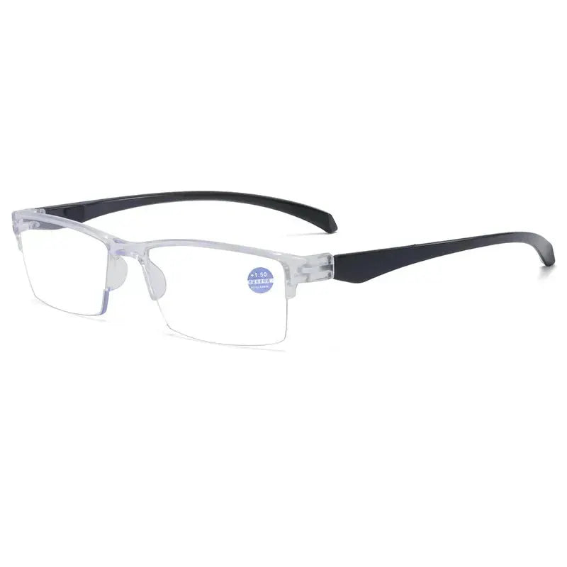 OptiTech Half Frame Blue Light Blocking Reading Glasses With Smart Auto Zoom Autofocus Enhanced Computer Vision